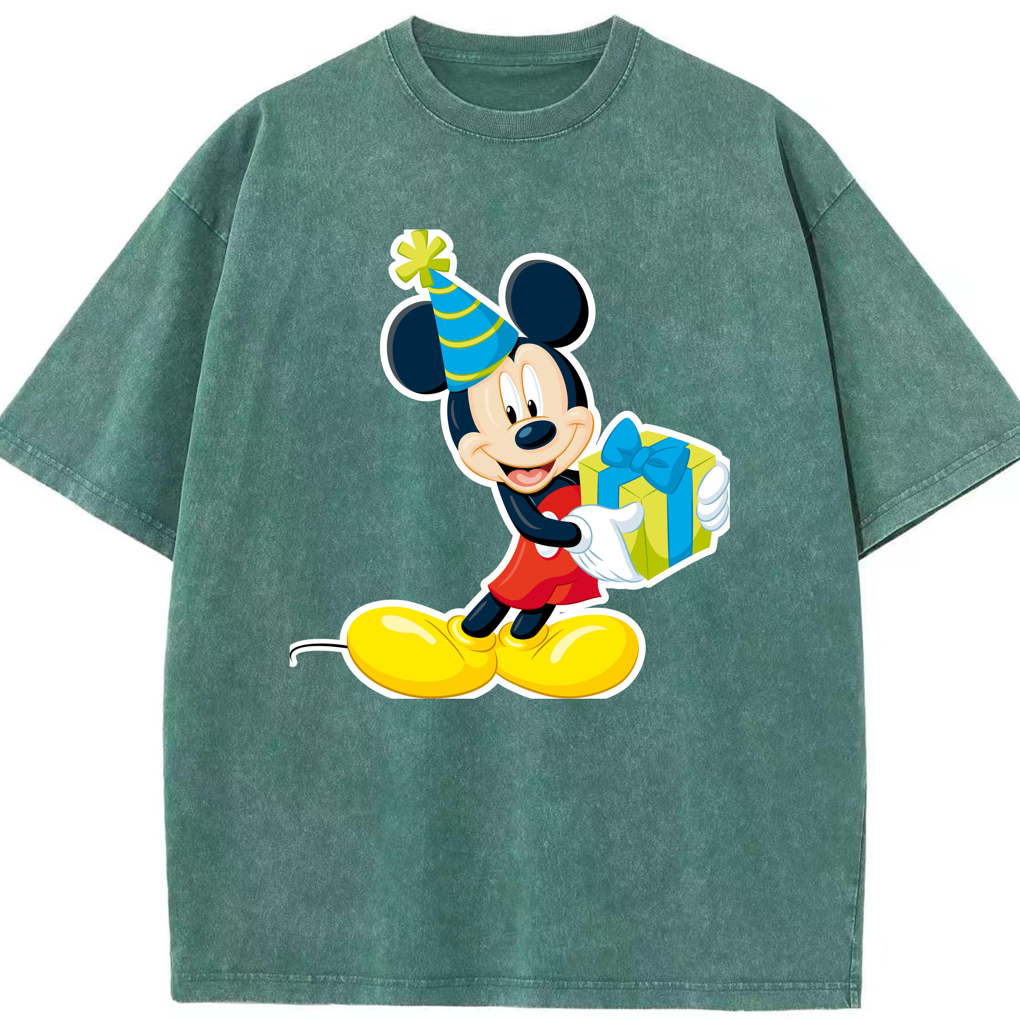 （画像用） ミッキーマウス Mickey Mouse 綿100% ヴィンテージ風 半袖Tシャツ（フロントプリント）